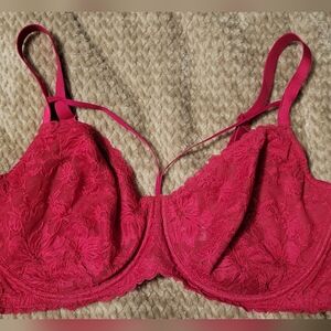 Hsia Elegant Lace Women's Bra - Red 44D